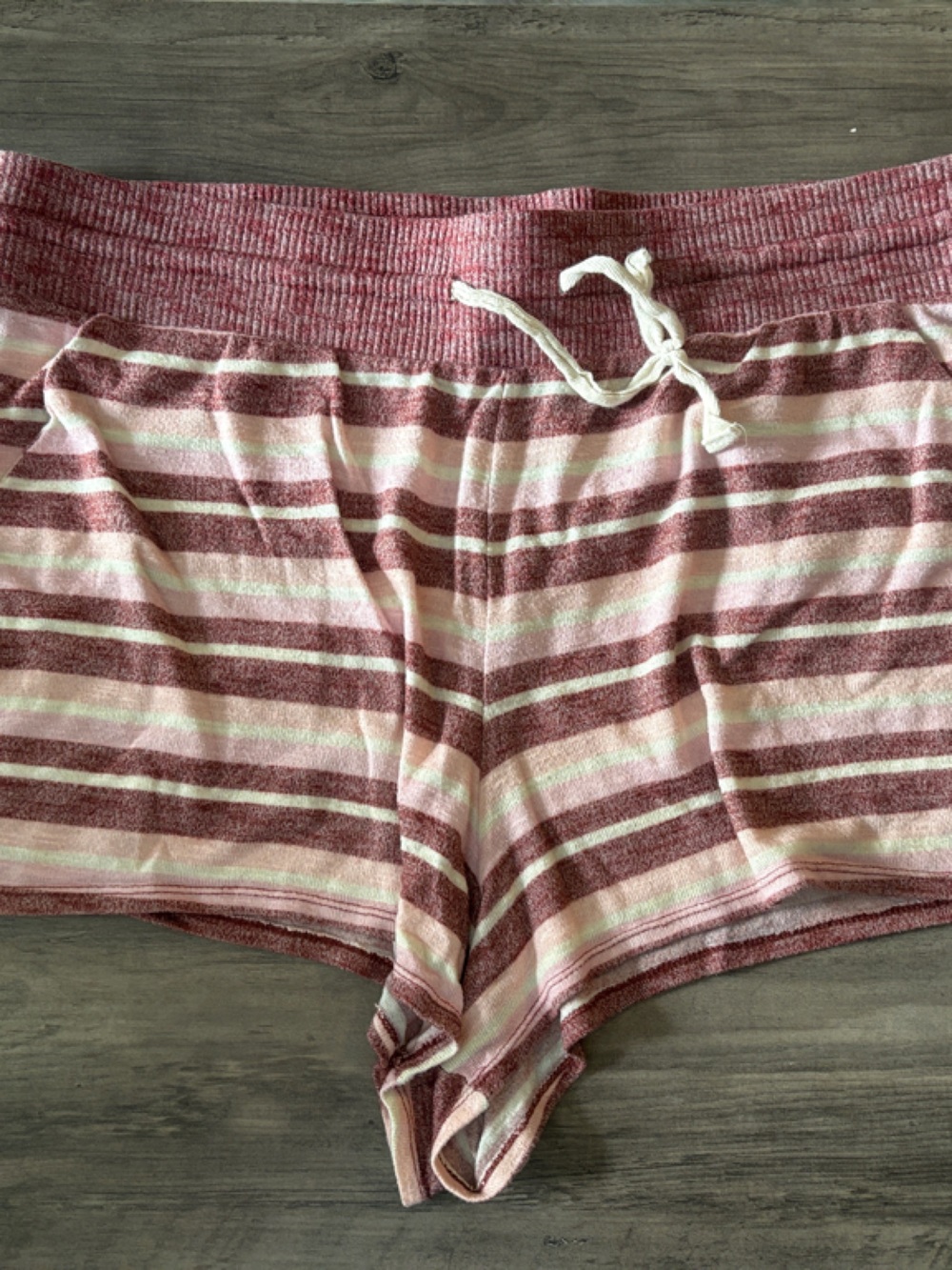 torrid Pink & Cream Striped Knit Lounge Shorts